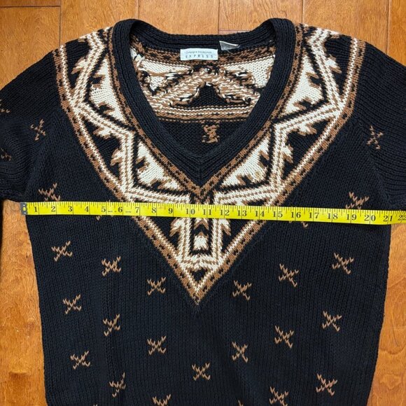 Vintage Campagnie Internationale Express Fair Isle Sweater Women Sz Medium Ramie - Picture 14 of 15